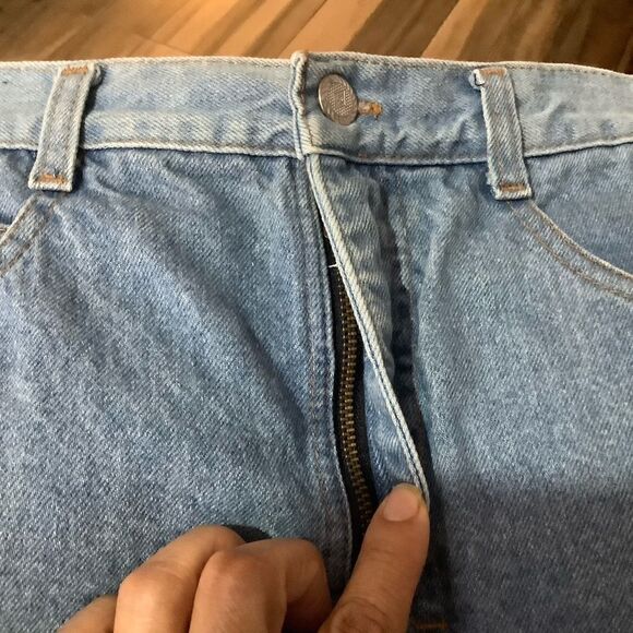 VINTAGE Y2K Gloria Vanderbilt Jean mini skirt Sz 6 - Picture 8 of 10